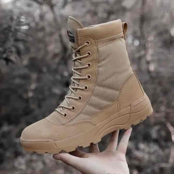 Camel rugged boots for men with tactical outdoor design | GENZY OFFICIAL